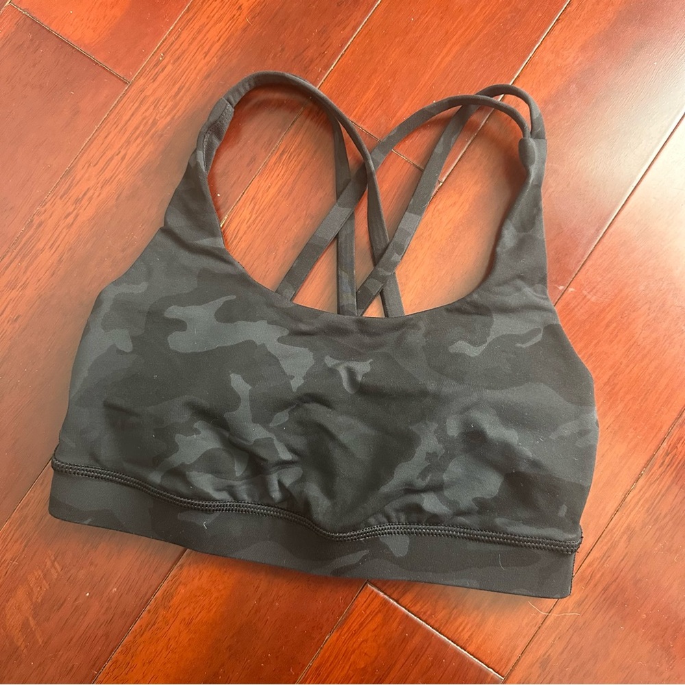 Lululemon Energy Bra Camo Black - Size 4 Women’s